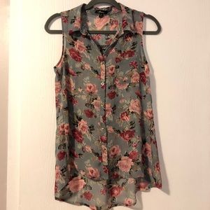 Floral Sleeveless Blouse